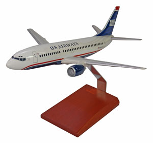 a model airplane on a stand