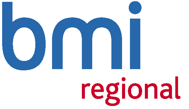 a blue and red logo