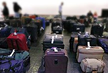 a group of luggage on the floor