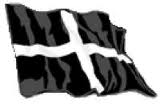 a black and white flag
