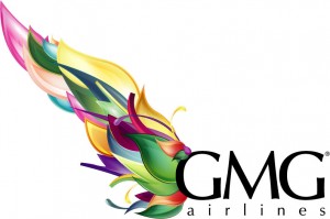 a logo with colorful leaves