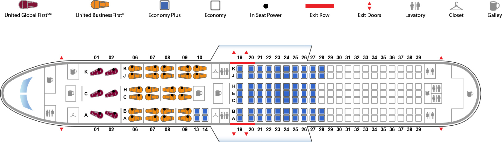 United Plane Seating Chart