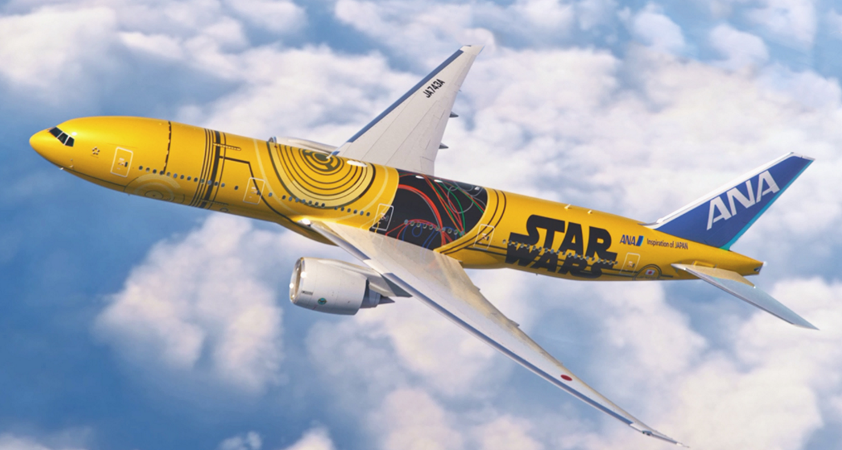 ANA's Spectacular Star Wars C3PO Jet joins the ANA Star Wars Fleet