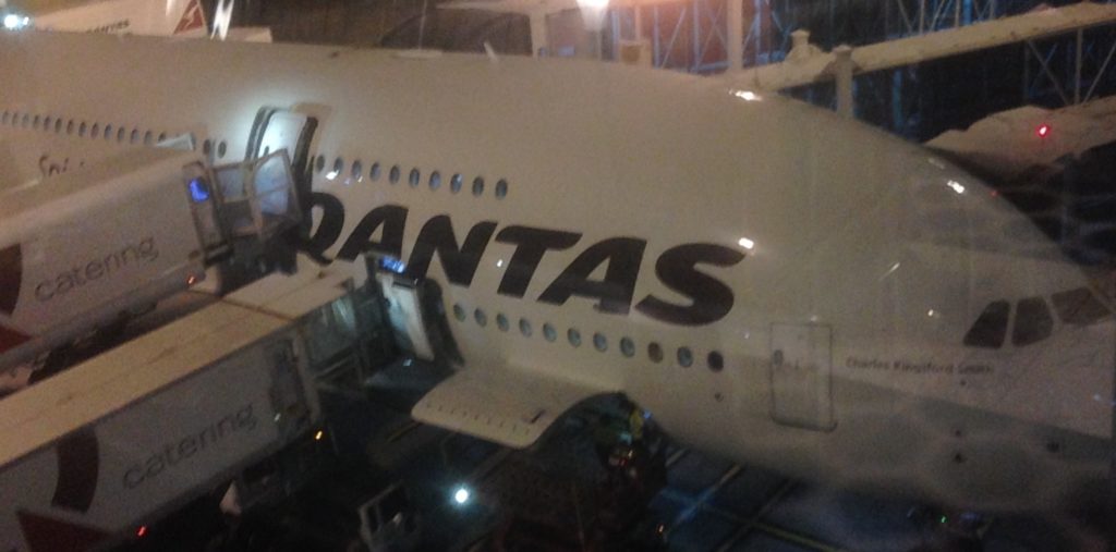 an airplane with a name on it