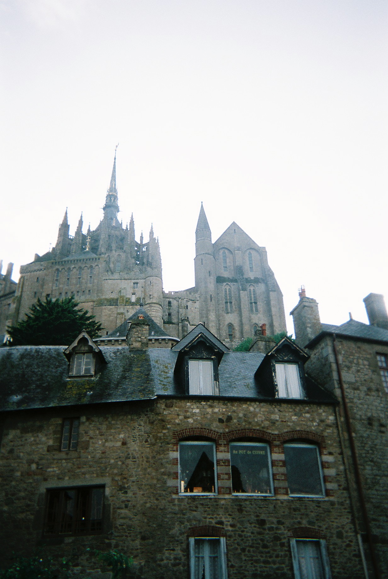 a castle with a spire on top of it