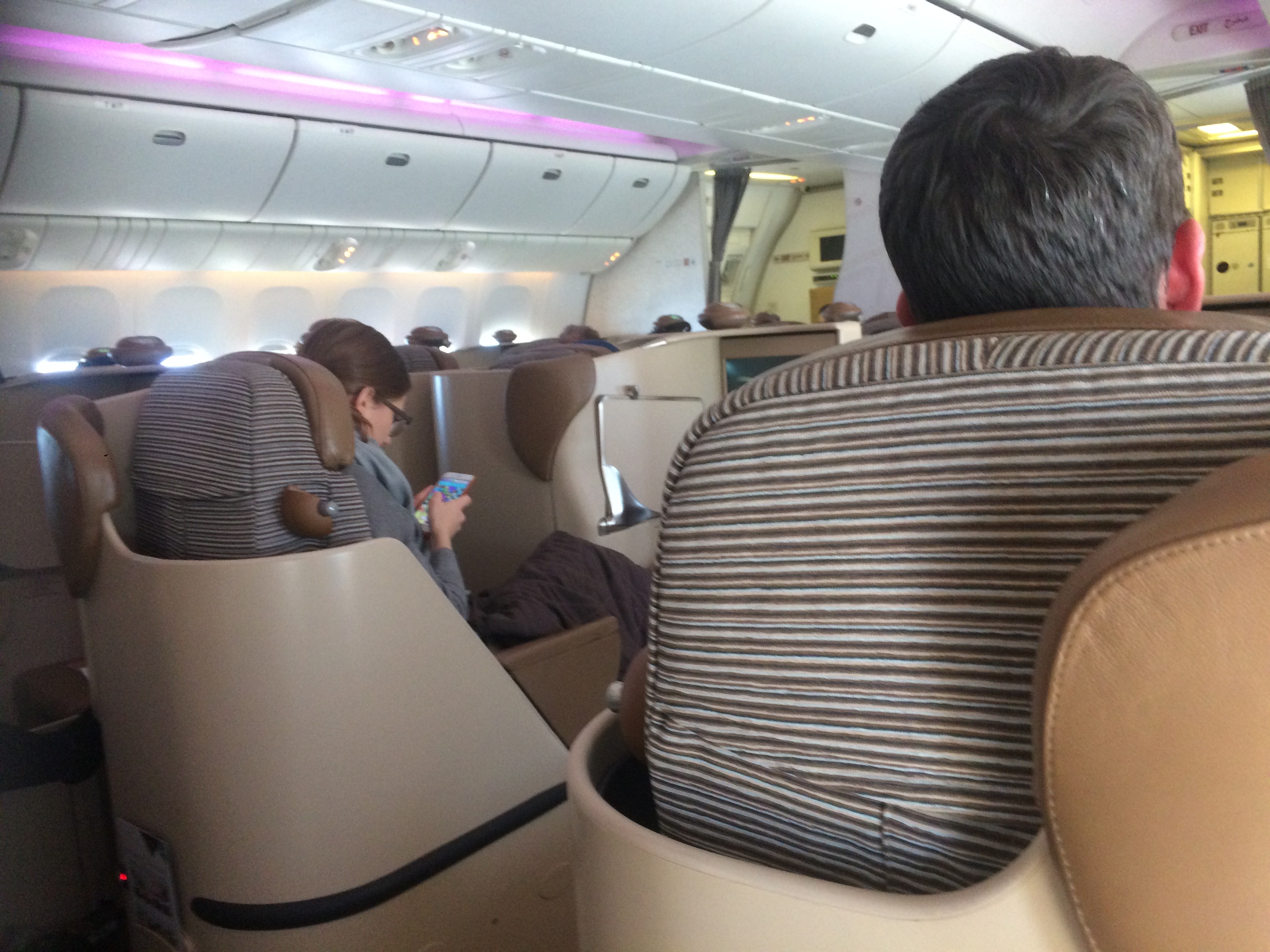 people sitting in a plane