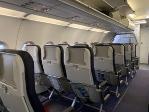 an airplane seats in an airplane