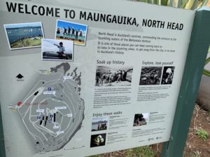 a sign with a map and text