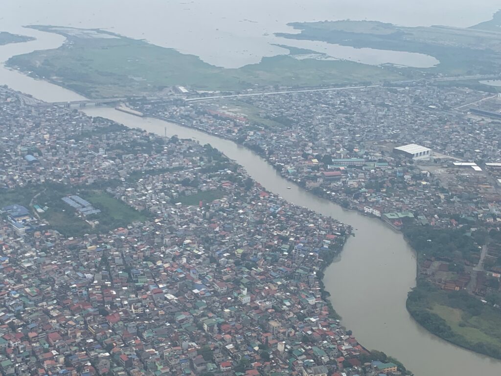 a river running through a city