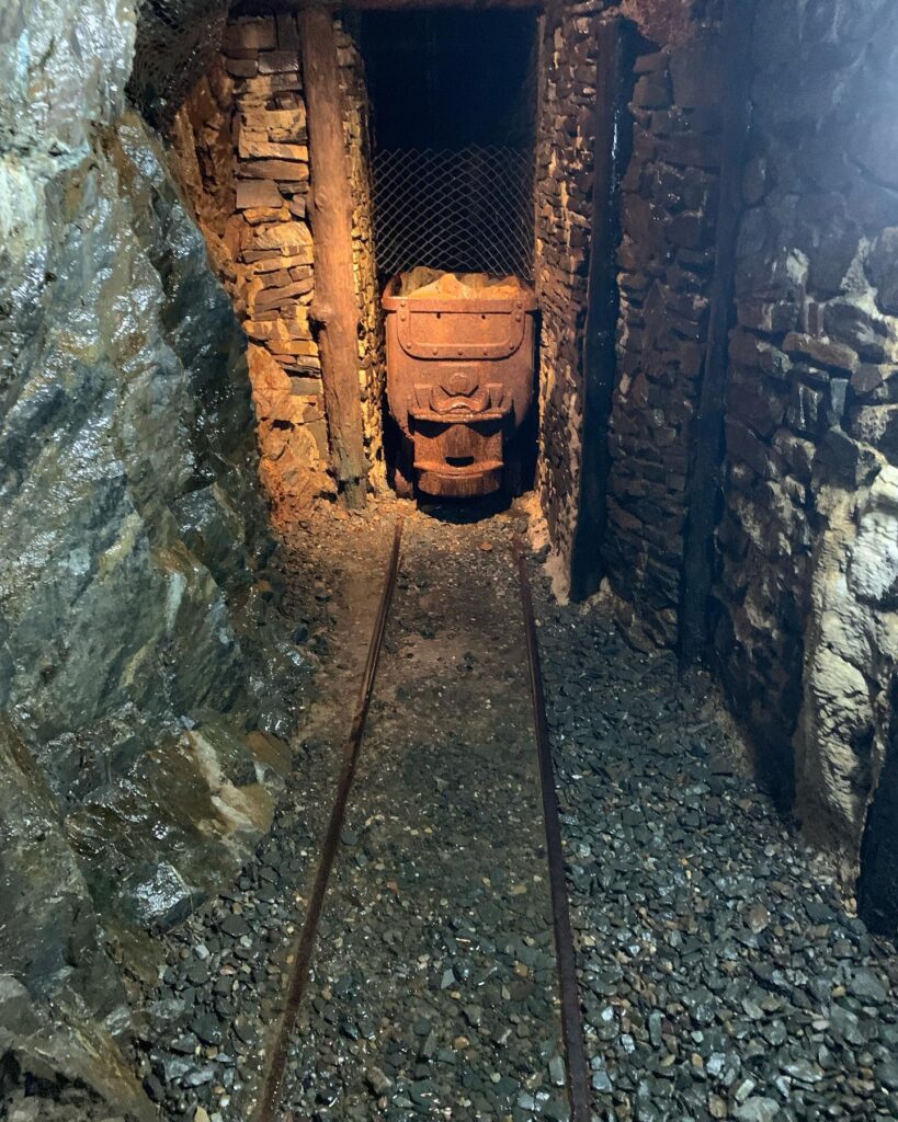 a metal object in a tunnel