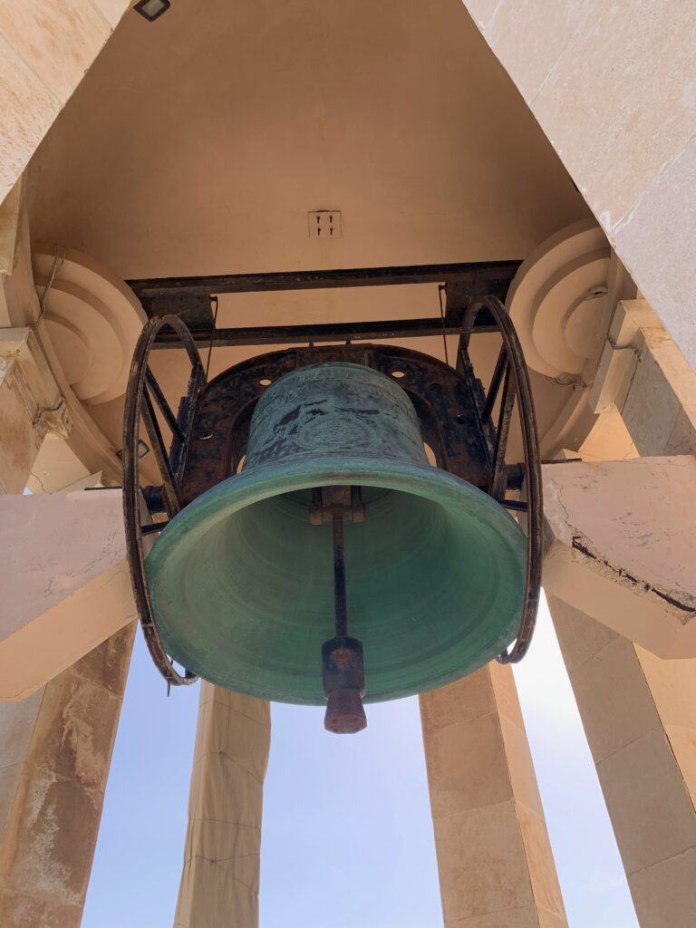 a large bell from a building