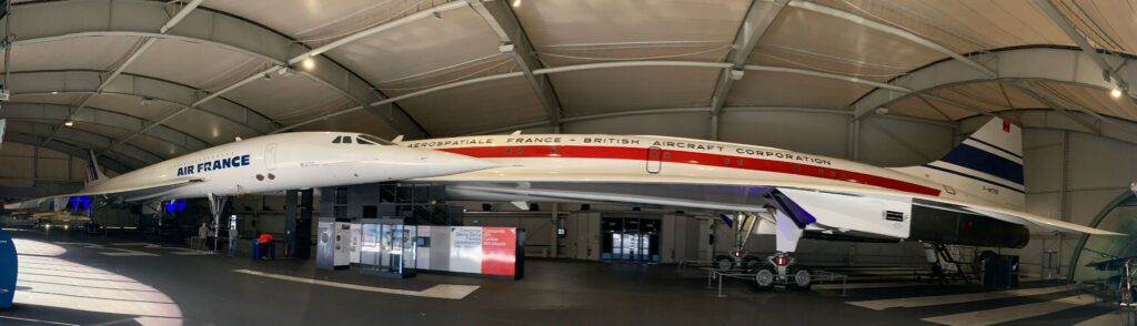 a plane in a hangar