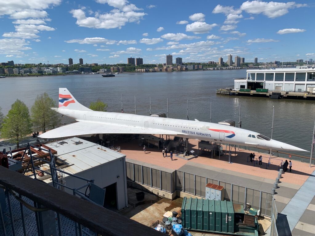 a plane on the dock