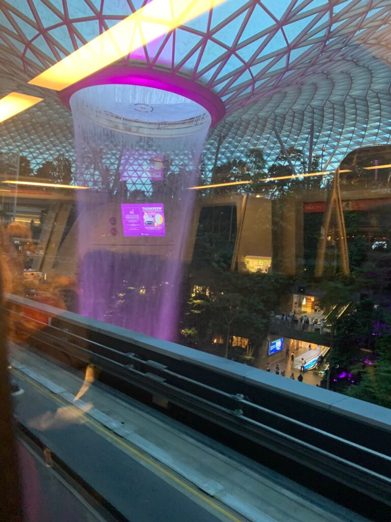 a waterfall in a mall