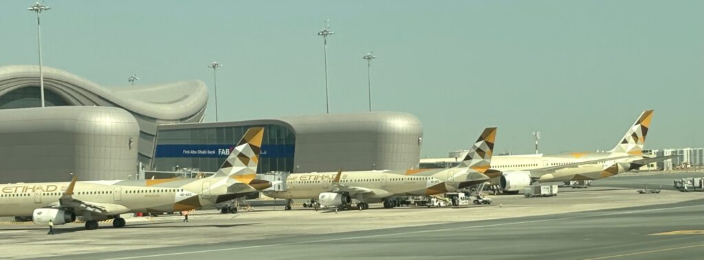 airplanes parked at an airport