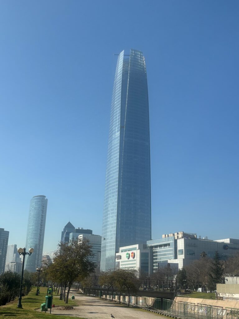 a tall building in a city