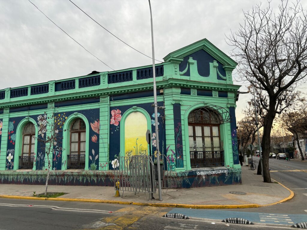 a building with a painted wall