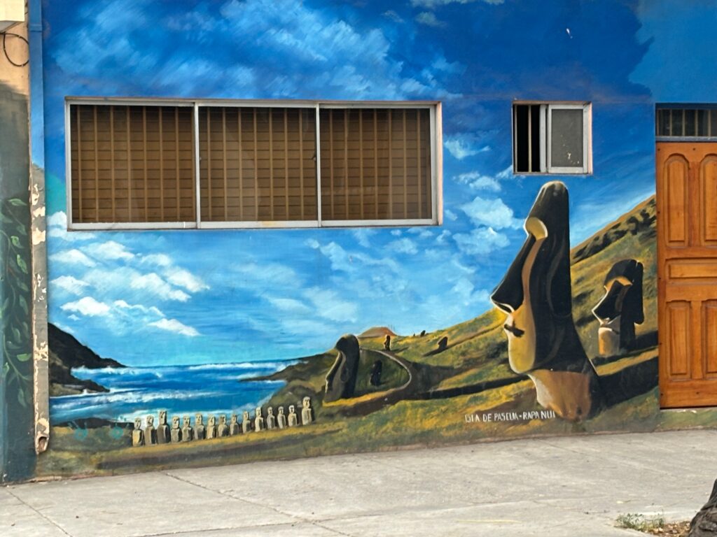 a mural on a wall