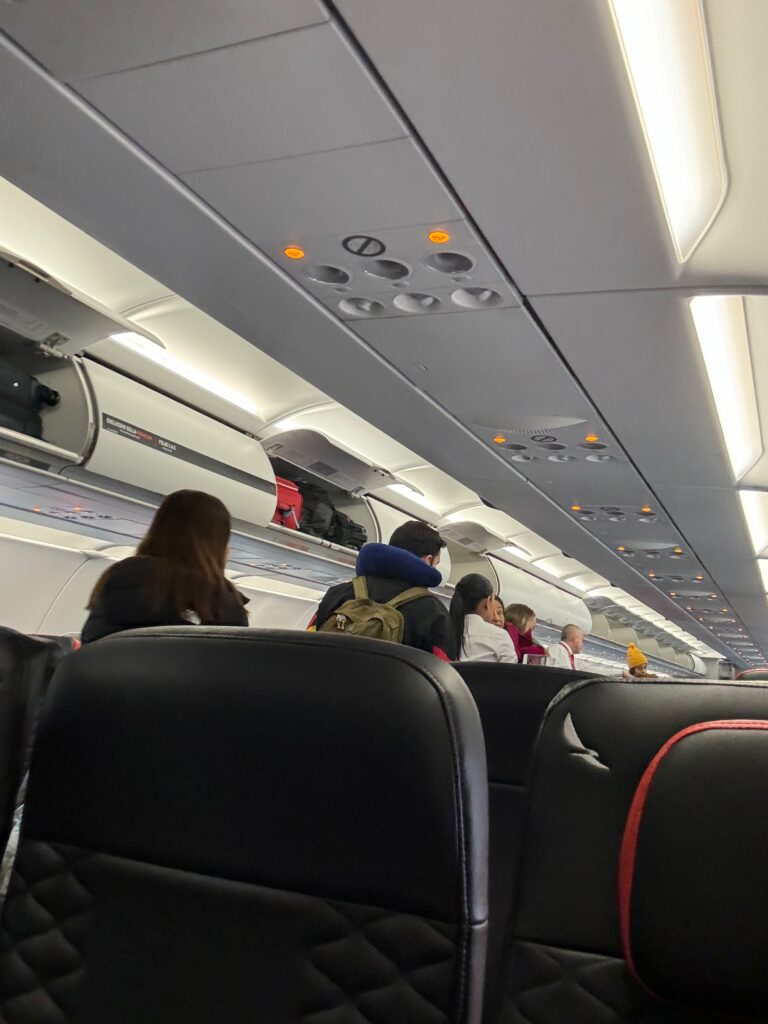 people sitting on an airplane