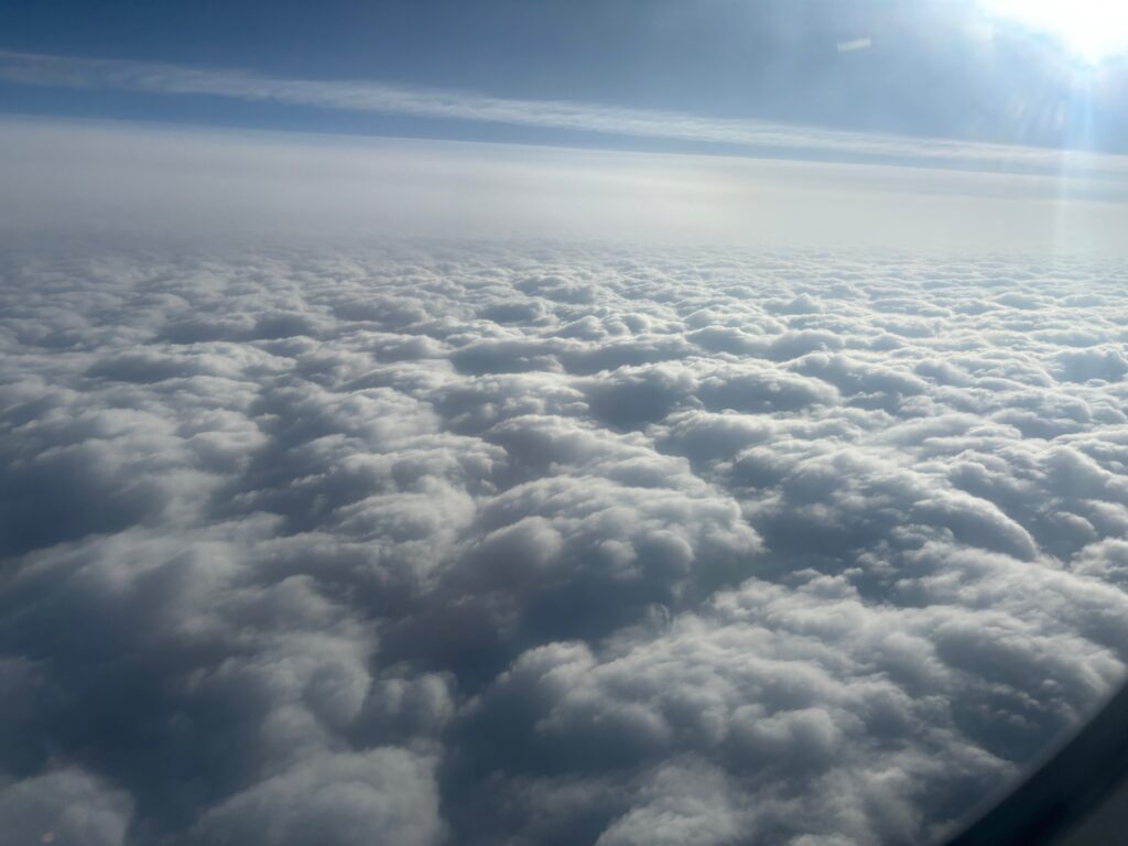 clouds and clouds from an airplane