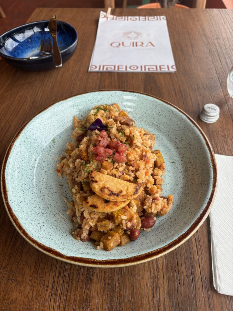 a plate of food on a table