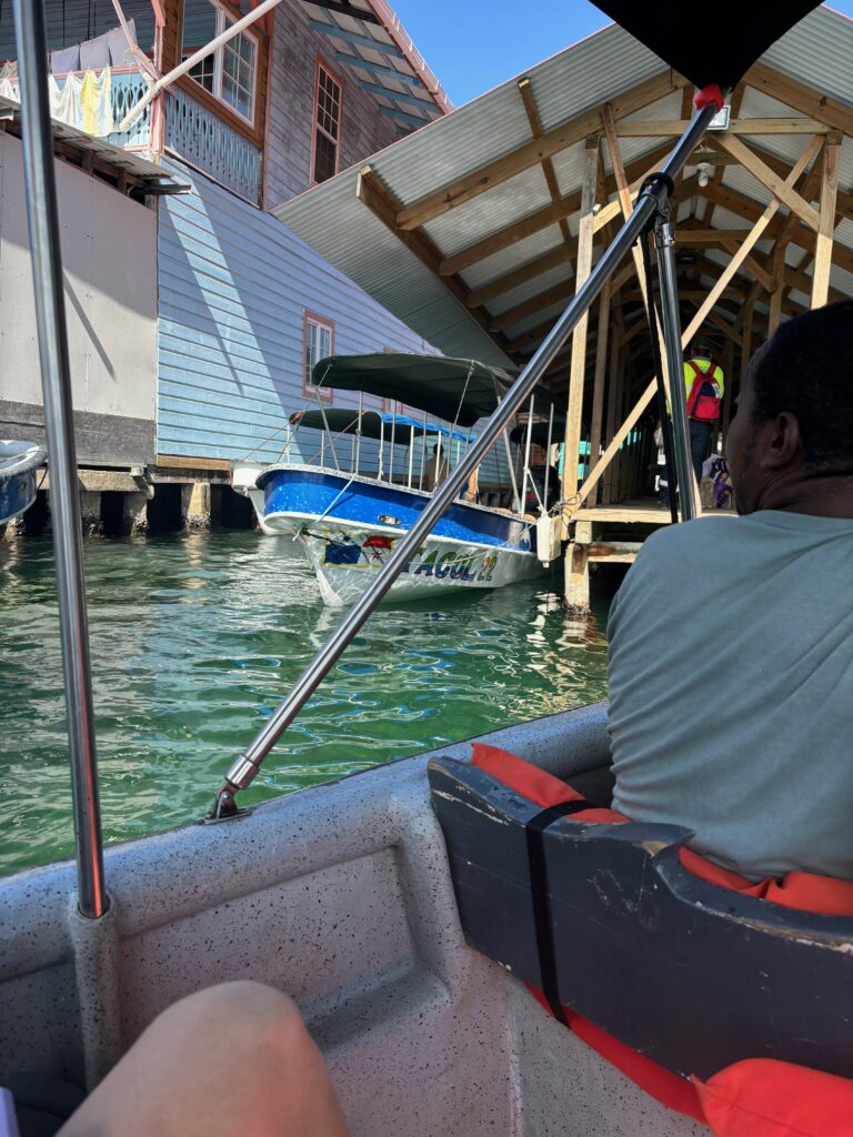 a man in a boat on water