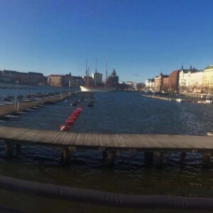 a dock leading to a body of water