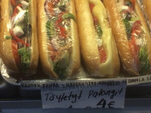 a group of sandwiches wrapped in plastic