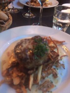 a plate of food on a table