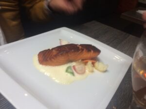 a plate of food on a table
