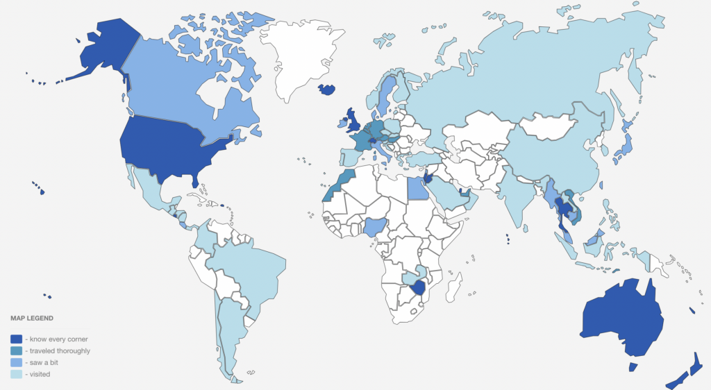 a map of the world