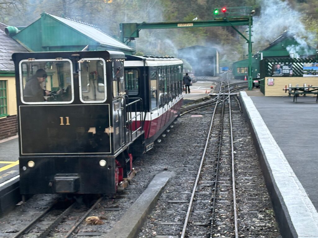 a train on the tracks