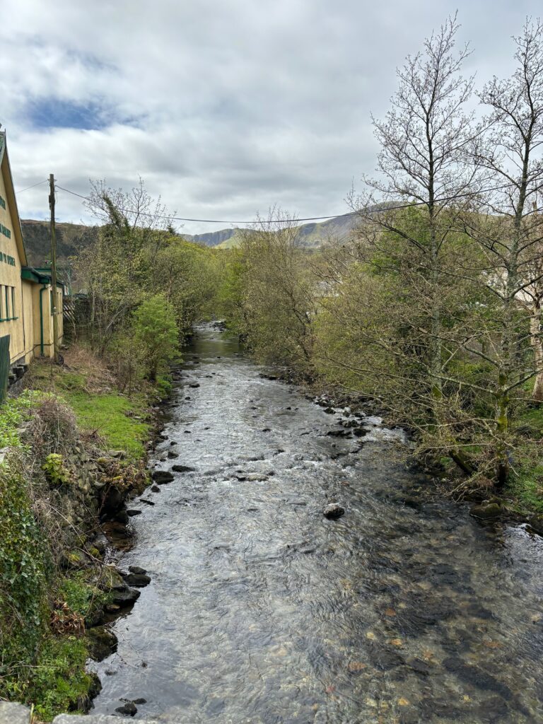 a river running through a village