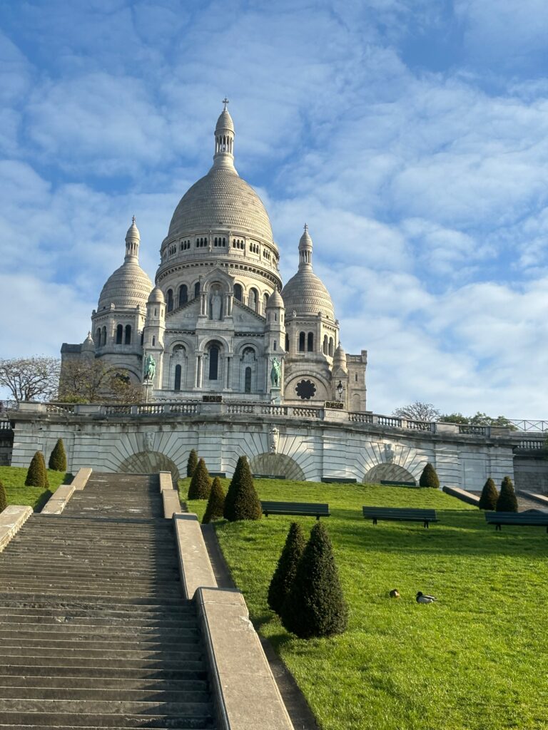 a stone staircase leading to Sacré-Cœur, Paris