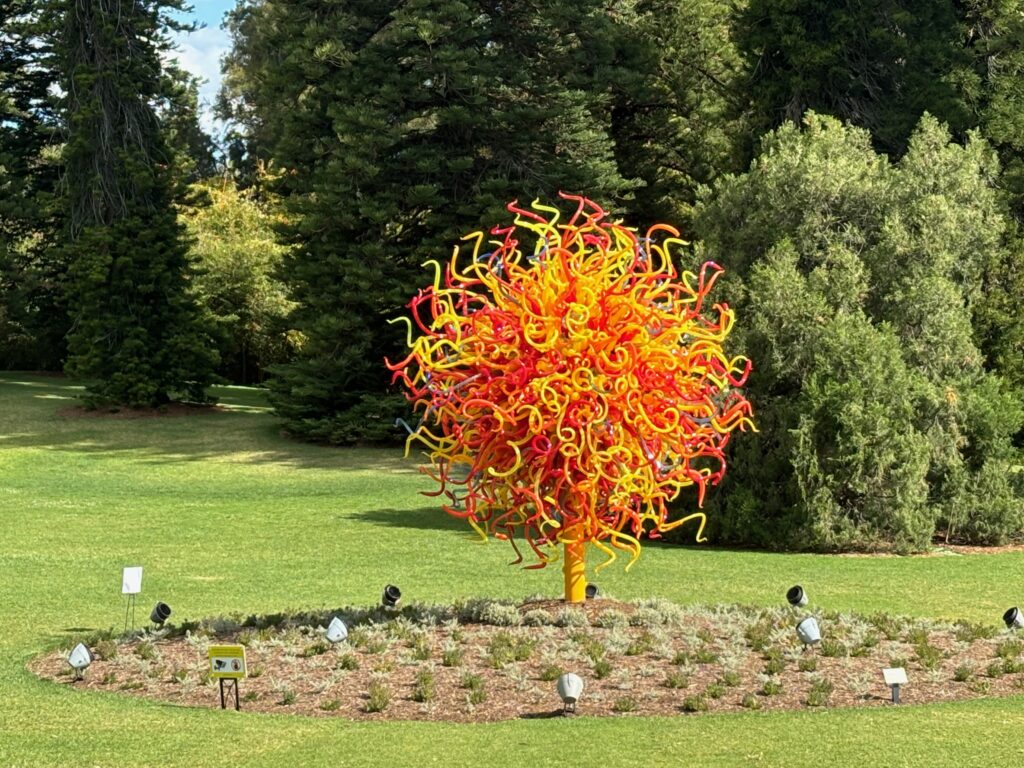 a sculpture in a park