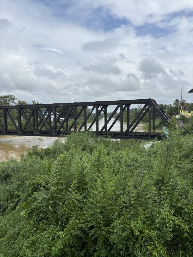 a bridge over a river