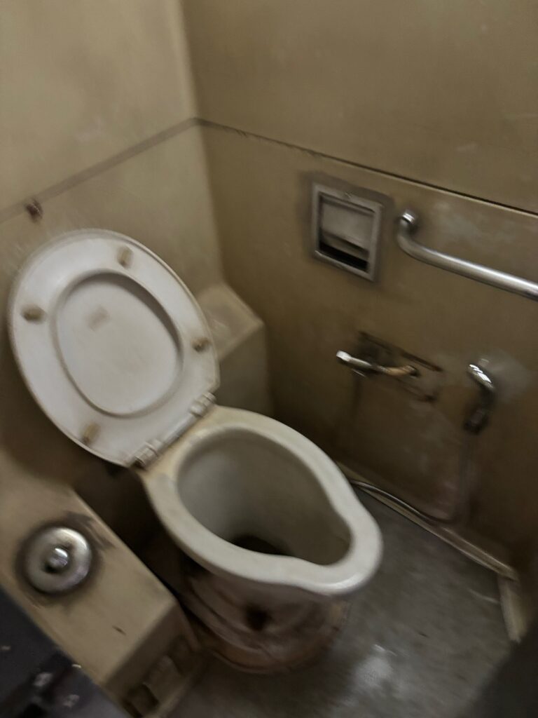 a toilet in a bathroom