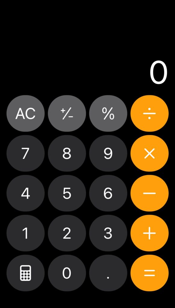 a screenshot of a calculator