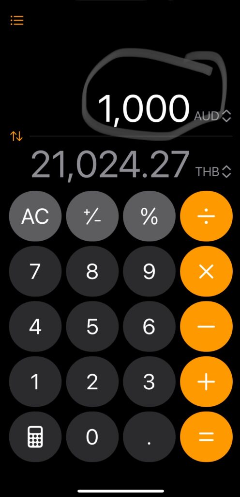 a screenshot of a calculator