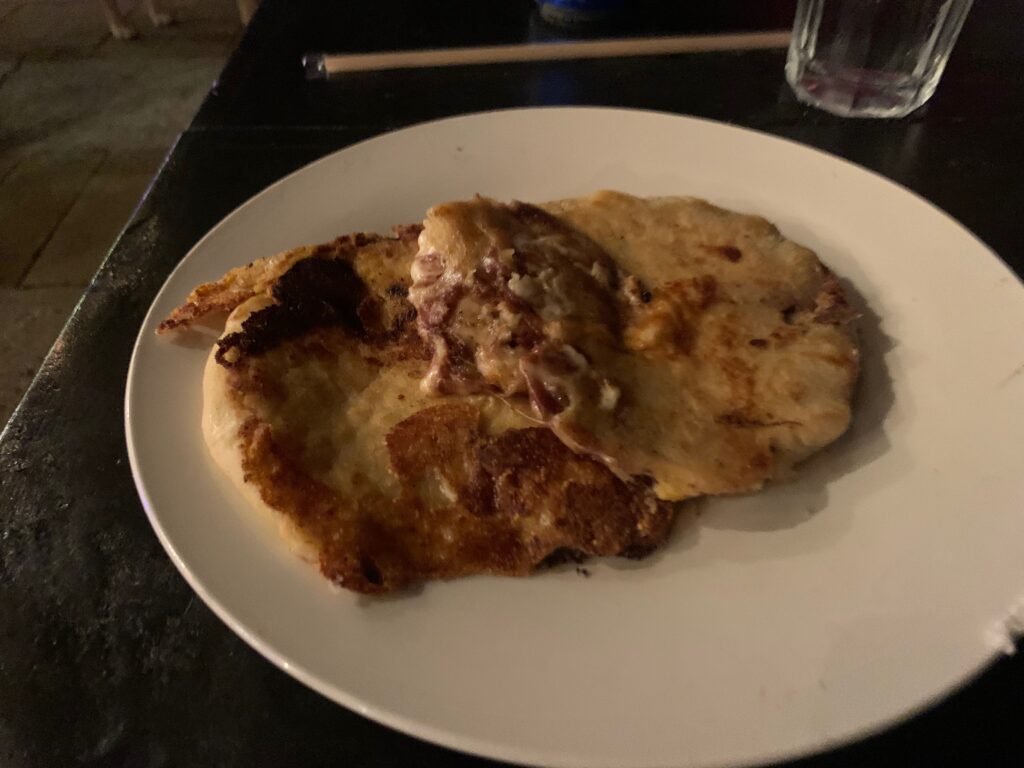 a plate of food on a table