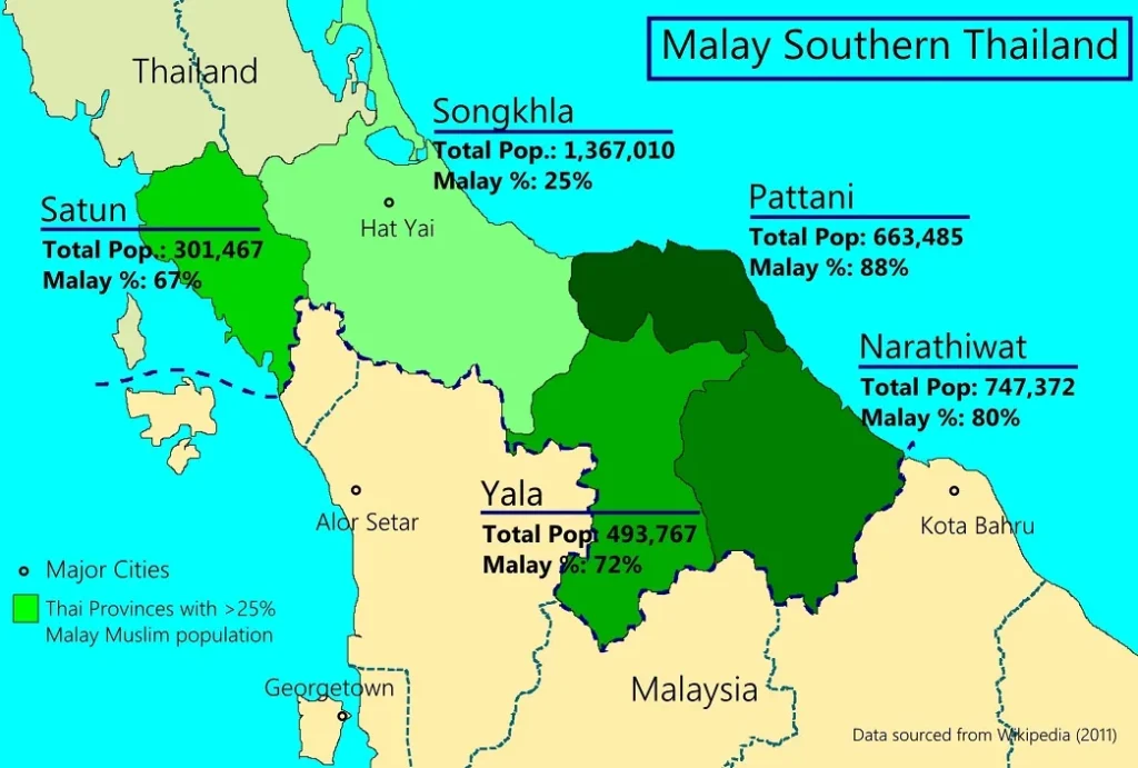 a map of malaysia with different colored areas