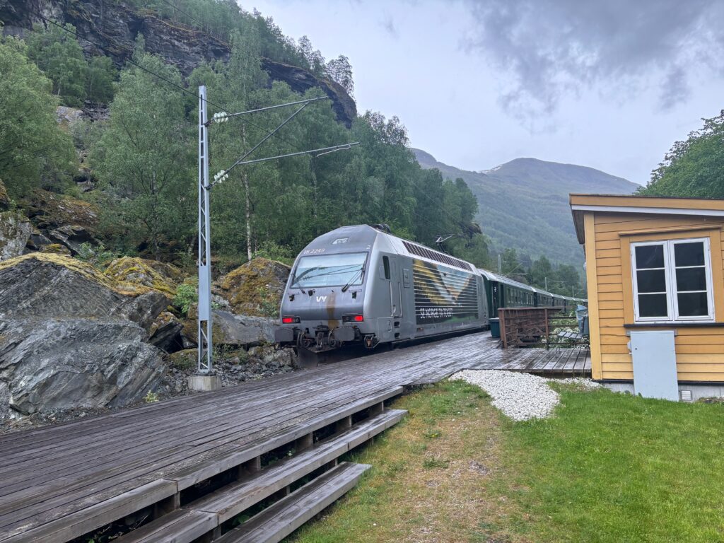 a train on the tracks