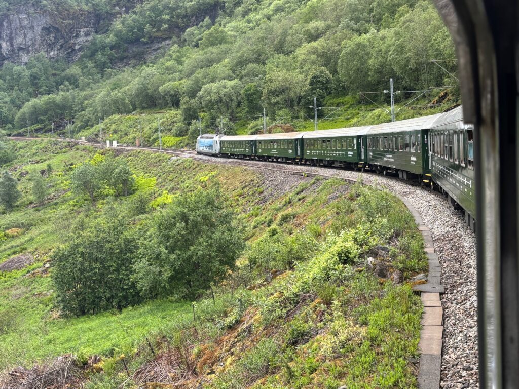 a train on the tracks