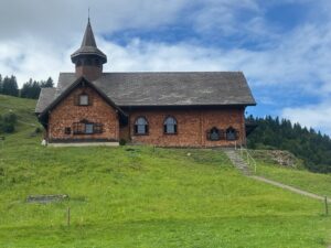 a building on a hill