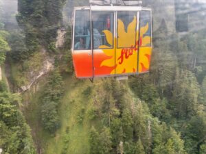 a gondola with people in it