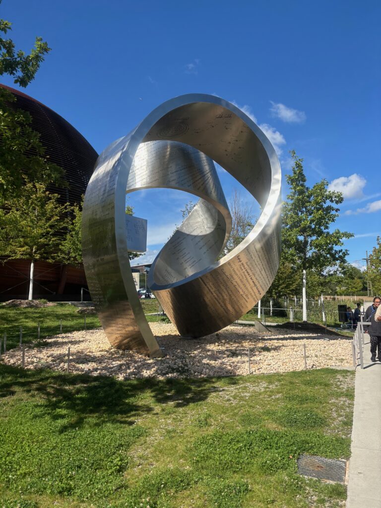 a sculpture in a park
