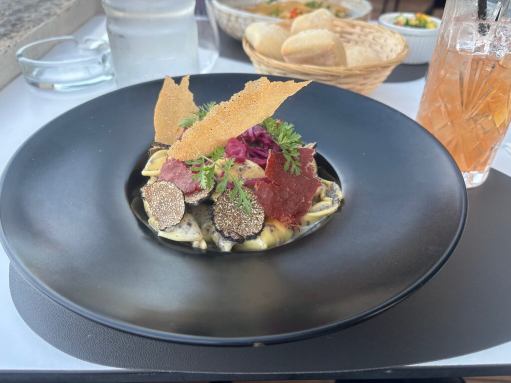 a plate of food on a table