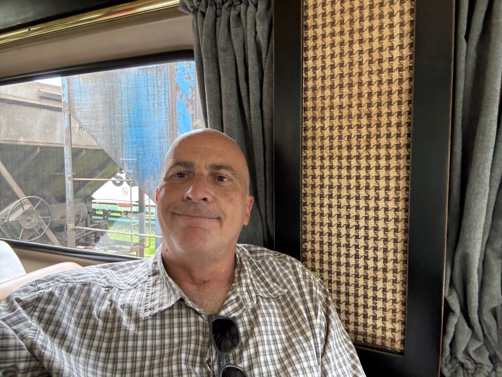 a man sitting in a chair