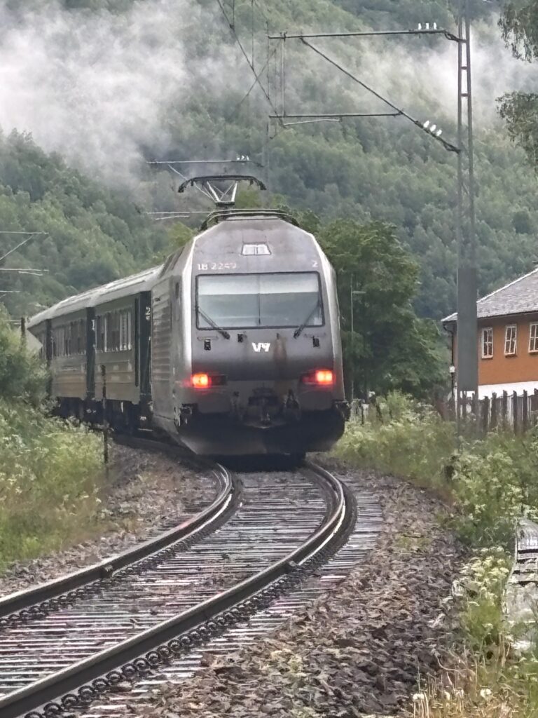 a train on the tracks