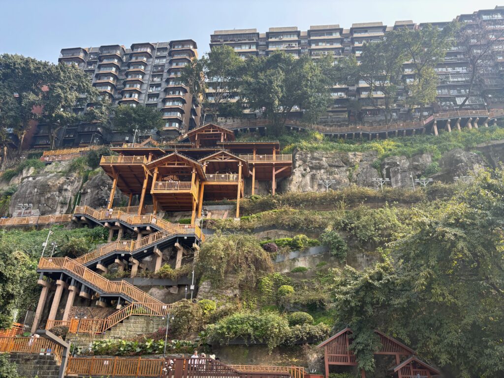 a building on a hill